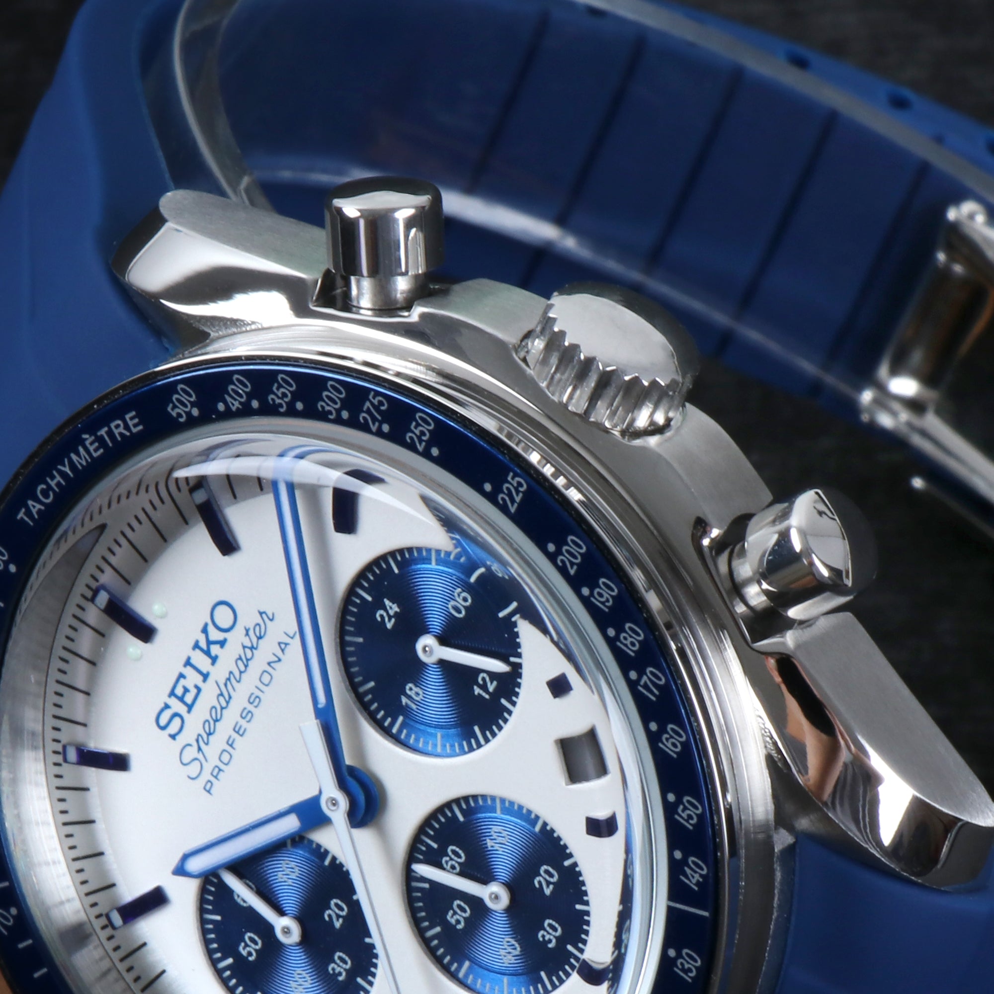 Custom Seiko Mod Blue Speed Watch