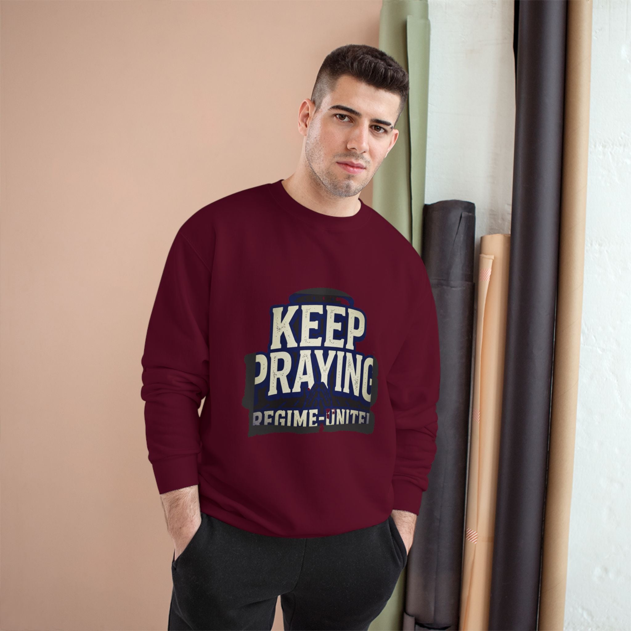 Keep Praying Sweatshirt — Regime United Inspirational Crewneck