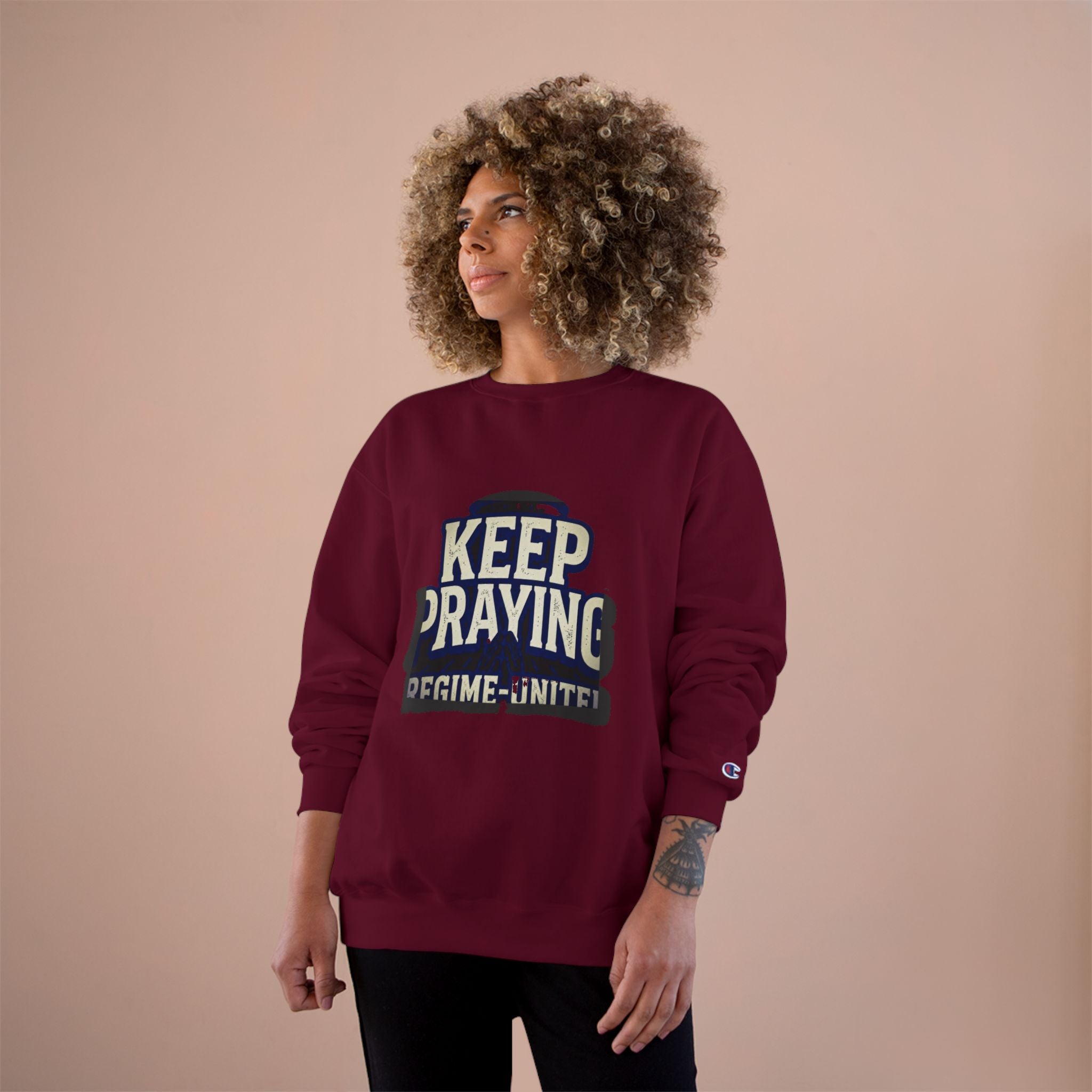Keep Praying Sweatshirt — Regime United Inspirational Crewneck