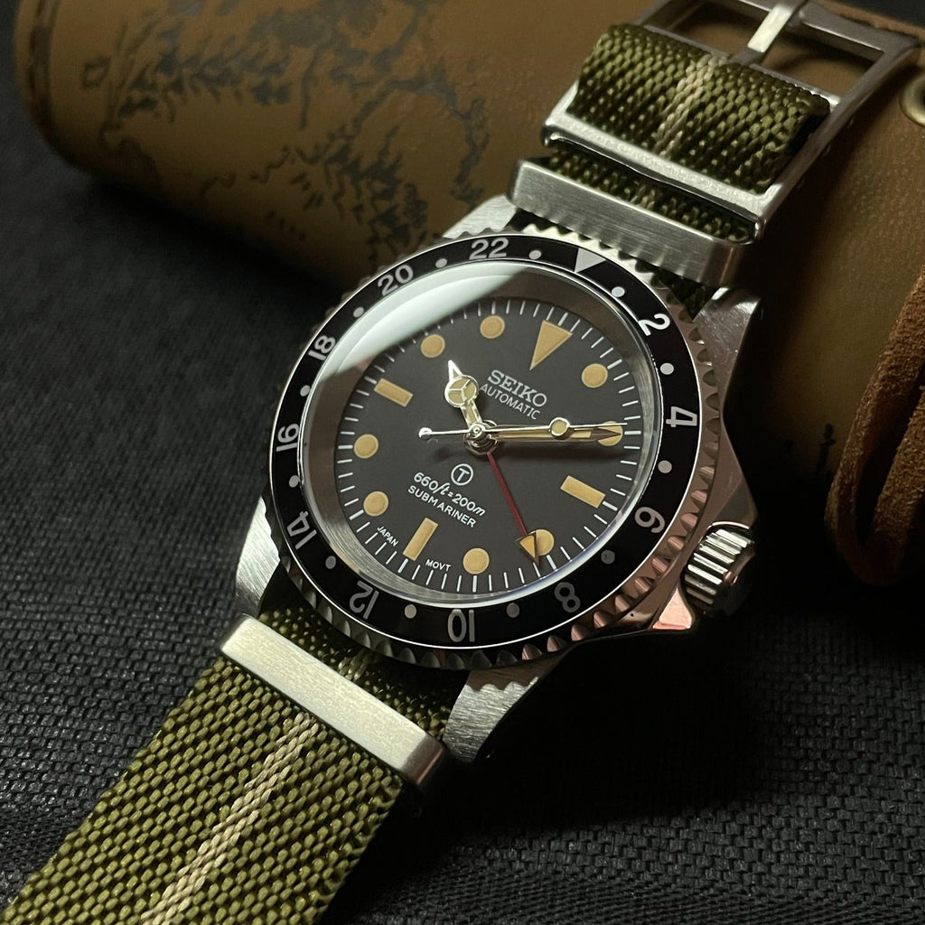 Custom Seiko Vintage Milsub GMT Mod