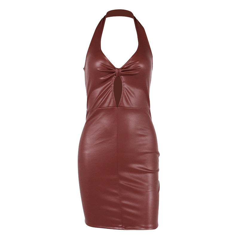 SS PU Leather Dress