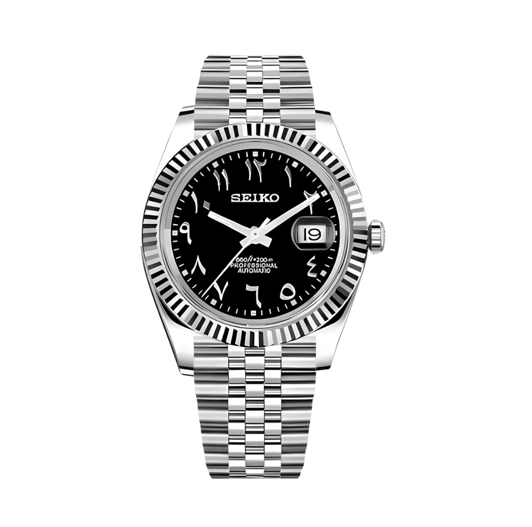 Seiko Mod Datejust Black Arabic