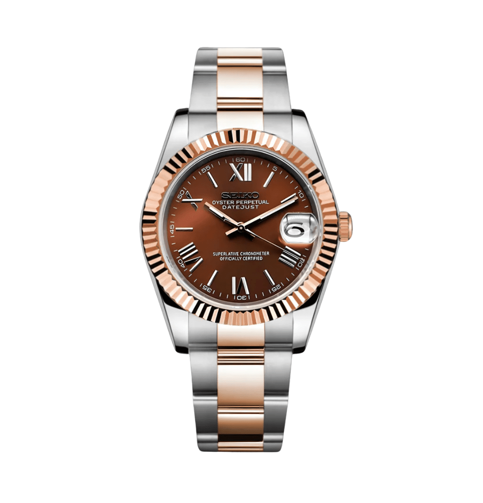 Seiko Mod Datejust Chocolate Roman