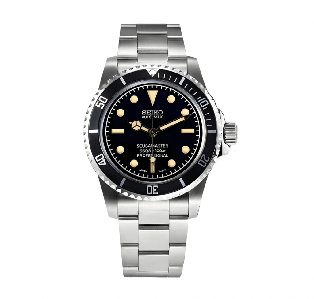 Custom Seiko Mod Submariner Vintage Black