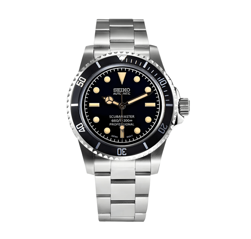Custom Seiko Mod Submariner Vintage Black