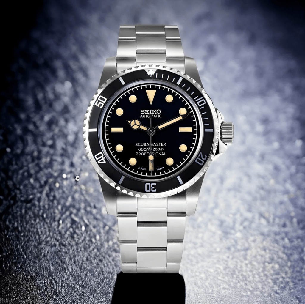 Custom Seiko Mod Submariner Vintage Black